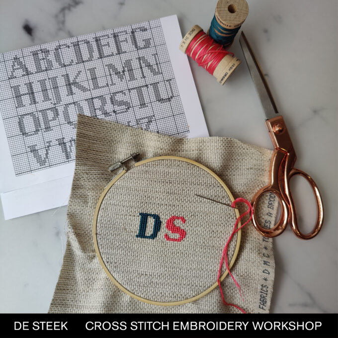 Groeps-borduurworkshop: initialen (10-20p)